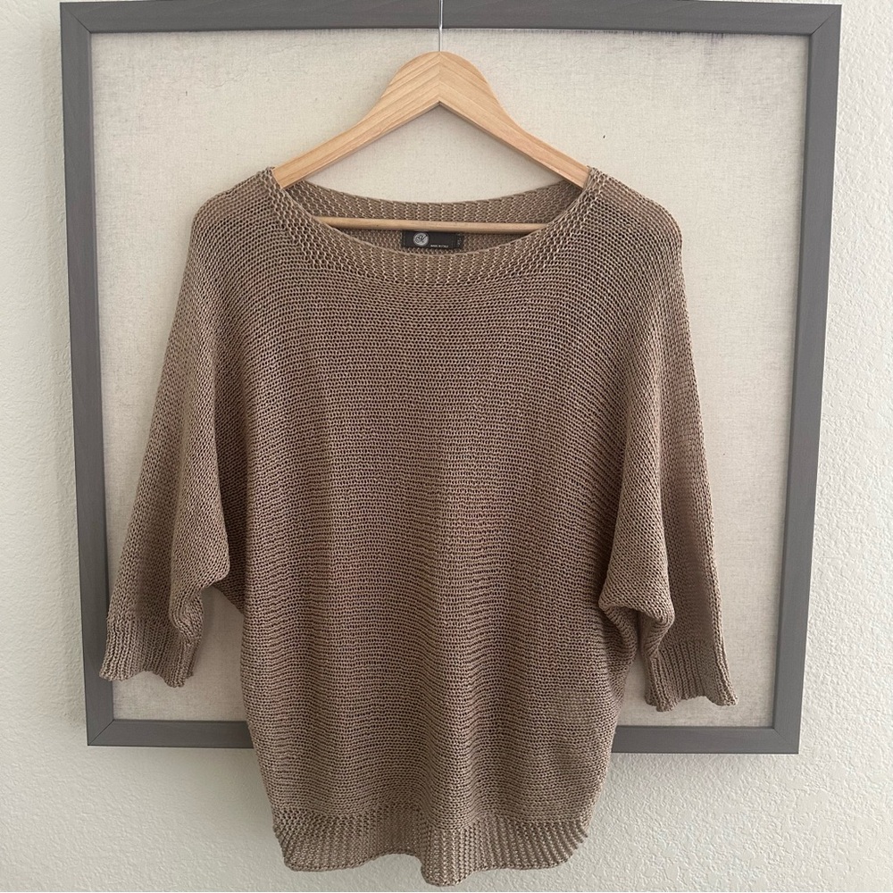 Made in Italy Elegant Women's Tan Knit Sweater XS